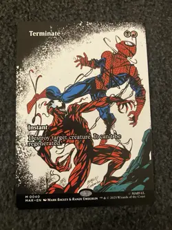 Magic The Gathering MTG - Terminate (Borderless) - Marvel Universe Spider-Man - Image 1