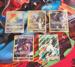 Pokemon TCG Sword And Shield 5 Card Lot Trainer Gallery Secret Rare Full Art - Image 1