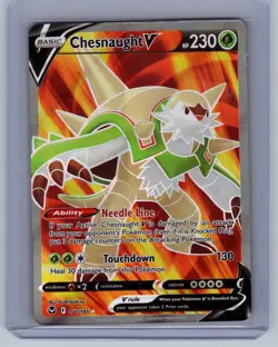 Chesnaught V 171/195 Rare Ultra Silver Tempest Pokemon Near Mint - Image 1