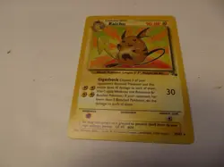 Pokemon Raichu 29/62 Fossil 1st Edition Rare Regular English - Image 3