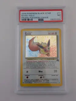 2000 Pokemon Promo Black Star Eevee #11 Promo-Pokemon League PSA 7 - Image 1