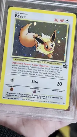 2000 Pokemon Promo Black Star Eevee #11 Promo-Pokemon League PSA 7 - Image 2