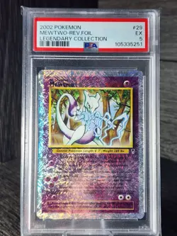 POKEMON MEWTWO LEGENDARY COLLECTION REVERSE HOLO #29 PSA 5 - Image 1