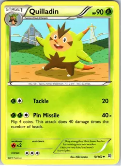 Quilladin 10/162 Uncommon XY - BREAKthrough Pokemon NM - Image 1