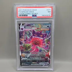 Pokemon Gengar VMAX 271/264 Fusion Strike Secret Rare Holo PSA 7 320 HP Eng - Image 1