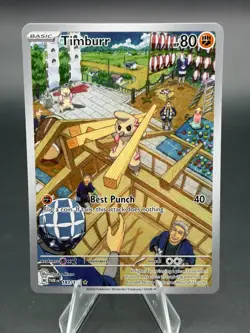 Pokemon TCG Timburr Illustration Rare SV06 Twilight Masquerade 183/167 NM - Image 1