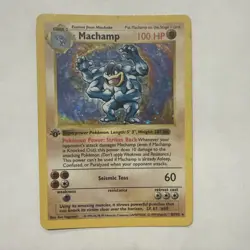 Pokemon Machamp 1st Edition 8/102 Holo - Base Set - TCG 1999 - Image 1