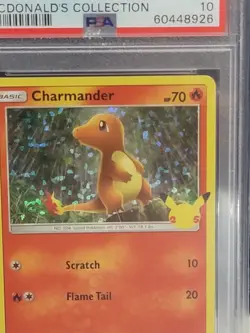 2021 Pokemon McDonald's Collection Promo 9/25 Charmander Holo PSA 10 Gem Mint - Image 2