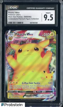 2021 Pokemon BSP Celebrations Premium Figure Collection Pikachu VMAX CGC 9.5 - Image 1
