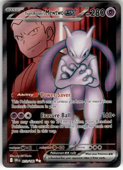 TEAM ROCKET'S MEWTWO EX - 213/182 - - DESTINED RIVALS - POKEMON - - NM - Image 2