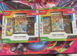 Pokemon TCG First Partner Illustration Collection Box Series 1 (LOT OF 2 SEALED) - Image 1