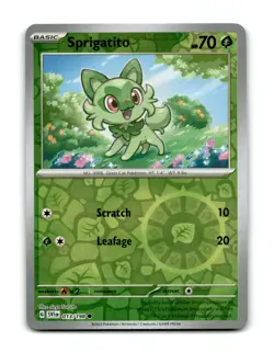 Sprigatito 013/198 Common Scarlet & Violet Pokemon Reverse Holo Near Mint - Image 1