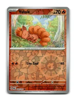 Vulpix 026/167 Common Twilight Masquerade Pokemon Reverse Holo Near Mint - Image 1