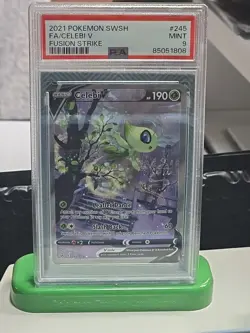 Pokemon TCG Celebi V Alt Full Art 245/264 Swsh08: Fusion Strike PSA 9 - Image 1
