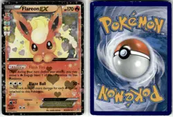 FLAREON EX - RC6/RC32 - HOLO RARE EX - GENERATIONS - POKEMON - - DAMAGED - Image 1
