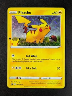 2021 Pokemon PIKACHU #SWSH039 Sword & Shield General Mills Sword English (A) - Image 1