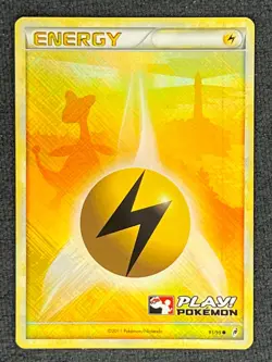 2011 Pokemon TCG English PLAY! Call Of Legends Promo Holo 91/95 Lightning Energy - Image 1