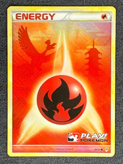 2011 Pokemon TCG English PLAY! Call Of Legends Promo Holo 89/95 Fire Energy - Image 1