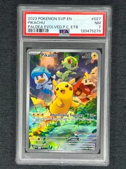 2023 Pokemon TCG English Black Star Promos SVP EN 027 Pikachu PSA 7 - Image 1
