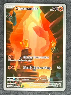 2023 Pokemon TCG English MEW EN 168/165 Charmander Illustration Rare - Image 1