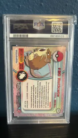 2000 TOPPS CHROME POKEMON T.V. #20 RATICATE PSA 10 - Image 2