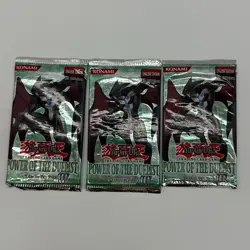 3x Yugioh Power of the Duelist 1st Edition Factory Sealed Booster Pack! - Image 1
