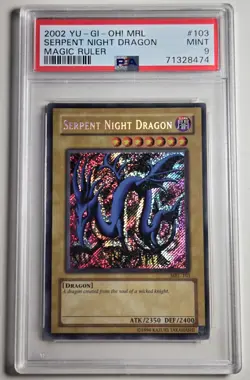 2002 YU-GI-OH! MAGIC RULER Serpent Night Dragon MRL-103 PSA 9 - Image 1
