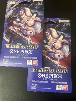 One Piece OP14 EB04 The Azure Sea's Seven Sleeved Booster Packs Lot Of 2 - Image 2