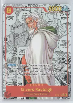 Silvers Rayleigh OP08-118 DAMAGED One Piece Two Legends Manga Rare - Image 1