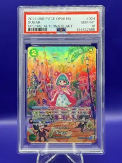 2024 ONE PIECE OP06 WINGS OF THE CAPTAIN SPECIAL ALT ART 024 SUGAR PSA 10 SP - Image 1