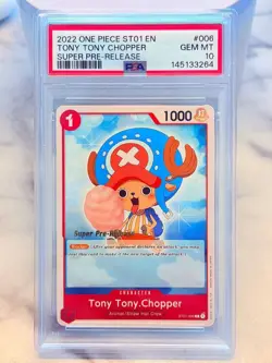 2022 One Piece TONY TONY.CHOPPER CHOPPER SUPER PRE RELEASE PSA 10 GEM MINT #006 - Image 1