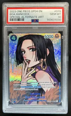 2023 One Piece Kingdom of Intrigue SP Alt Art Boa Hancock #OP01-078 PSA 10 - Image 1