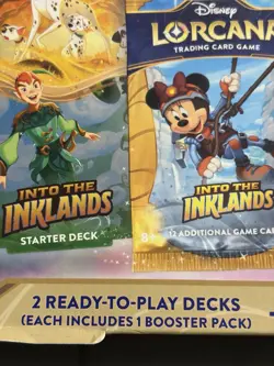 New Disney Lorcana Inklands Bundle Box Pirate Mickey Mouse Foil Promo NEWM - Image 2