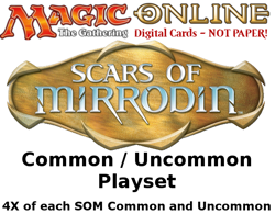 MTGO Magic Online SOM Scars of Mirrodin Playset 724 Cards 4x Common/Uncommon - Image 1
