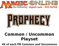 MTGO Magic Online PR Prophecy Playset 396 Cards 4x Common/Uncommon - Image 1