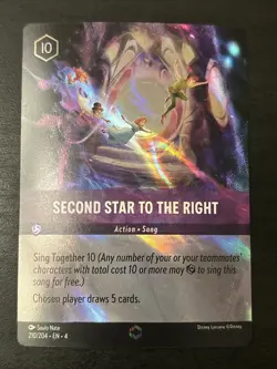 Disney Lorcana Second Star to the Right (Enchanted) Holo Ursula's Return 210/204 - Image 1