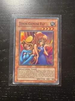 Yu-Gi-Oh TCG Duelist League Promo Card DL6-EN001 Toon Gemini Elf Super Rare - Image 1