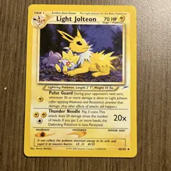 Pokemon Light Jolteon Neo Destiny 48/105 Uncommon 70 HP Stage 1 Regular Card - Image 1