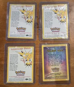 ALL SEALED Ancient Mew +3 Legendary Birds (4) Cards SEALED Pokemon The Movie - Image 2