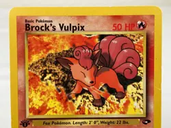 Brock's Vulpix 37/132 Gym Challenge WOTC Pokemon Card 1st Edition - LP / MP - Image 3