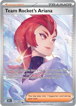 Team Rocket's Ariana 237/182 Sv10: Destined Rivals Holo Pokemon Card 🔥 ⭐ Chase - Image 1