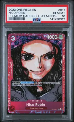 2023 ONE PIECE PREM CARD COLL -ONE PIECE FILM RED- #017 NICO ROBIN PSA 10 - Image 1