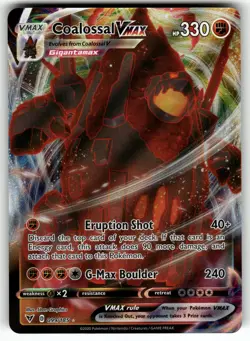Coalossal VMAX 099/185 SWSH04: Vivid Voltage NM Pokemon Card TCG - Image 1