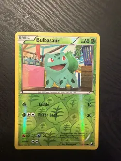 Bulbasaur 1/108 BW Black White Dark Explorers Reverse Holo Pokemon Card NM - Image 1