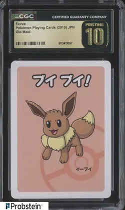 2019 Pokemon Japanese Playing Cards Old Maid Eevee CGC 10 PRISTINE - Image 1
