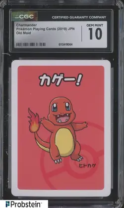 2019 Pokemon Japanese Playing Cards Old Maid Charmander CGC 10 GEM MINT - Image 1