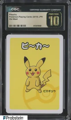 2019 Pokemon Japanese Playing Cards Old Maid Pikachu CGC 10 PRISTINE #2 - Image 1