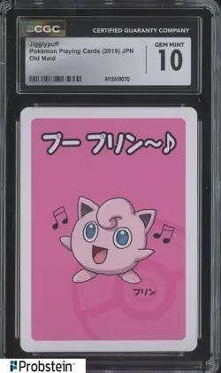 2019 Pokemon Japanese Playing Cards Old Maid Jigglypuff CGC 10 GEM MINT - Image 1