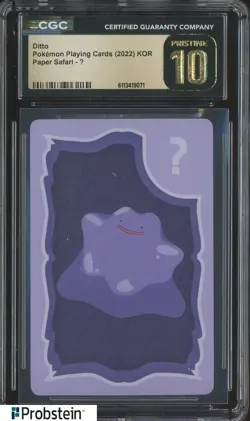 2022 Pokemon Korean Playing Cards Paper Safari Ditto CGC 10 PRISTINE - Image 1
