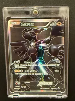 ZEKROM 114/114 BLACK & WHITE BASE FULL ART HOLO POKEMON CARD MP- 114/114 - Image 3